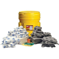 Brady SPC Sorbents - 77 Gal Capacity Oil Only & Universal Spill Kit - 95 Gal Polyethylene Drum - Americas Industrial Supply