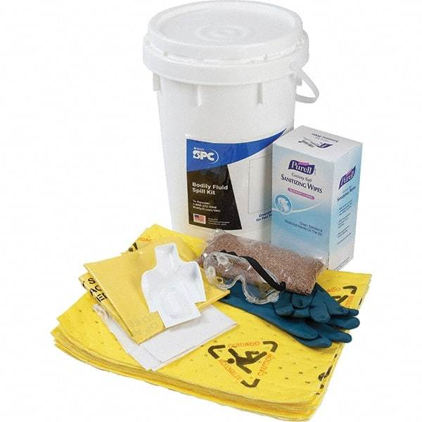 Brady SPC Sorbents - 9 Gal Capacity Hazardous Materials Spill Kit - 6.5 Gal Polyethylene Bucket - Americas Industrial Supply