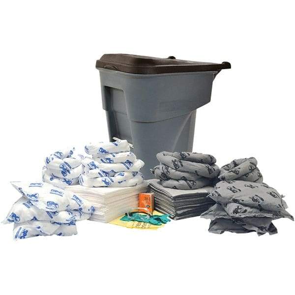 Brady SPC Sorbents - 65 Gal Capacity Oil Only & Universal Spill Kit - 65 Gal Polyethylene Drum - Americas Industrial Supply