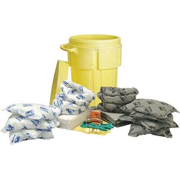 Brady SPC Sorbents - 38 Gal Capacity Oil Only & Universal Spill Kit - 55 Gal Polyethylene Drum - Americas Industrial Supply