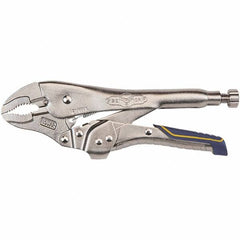 Irwin - Locking Pliers Plier Type: Locking Pliers Jaw Style: Long Nose Curved w/Wire Cutter - Americas Industrial Supply
