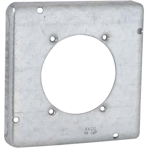 Hubbell-Raco - 4.69 x 4.688 x 1/2" Steel Square Device Box - Americas Industrial Supply