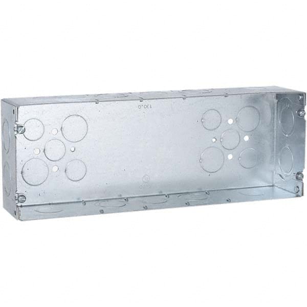 Hubbell-Raco - 4-1/2 x 12-1/4 x 2-1/2" Steel Rectangular Device Box - Americas Industrial Supply