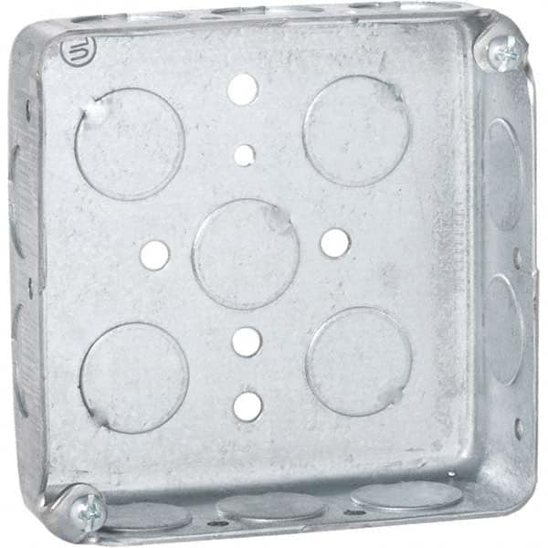 Hubbell-Raco - 4 x 4 x 1.313" Steel Square Device Box - Americas Industrial Supply