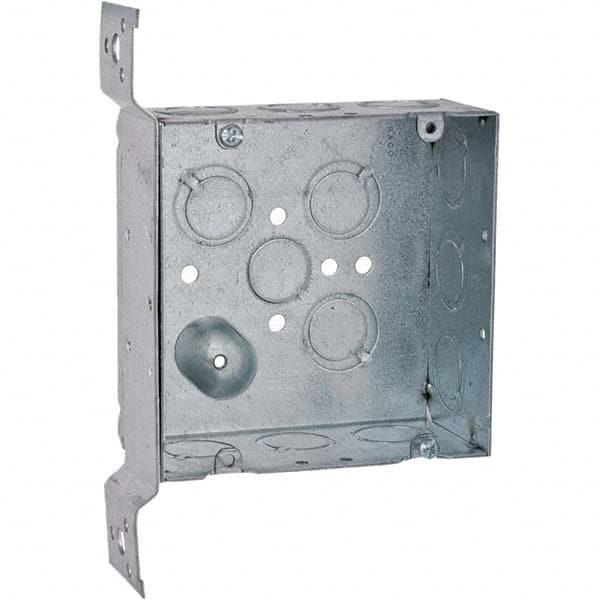 Hubbell-Raco - 7.63 x 5.063 x 2.188" Steel Square Device Box - Americas Industrial Supply