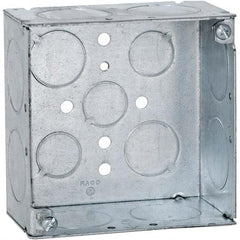 Hubbell-Raco - 4 x 4 x 2-1/2" Steel Square Device Box - Americas Industrial Supply