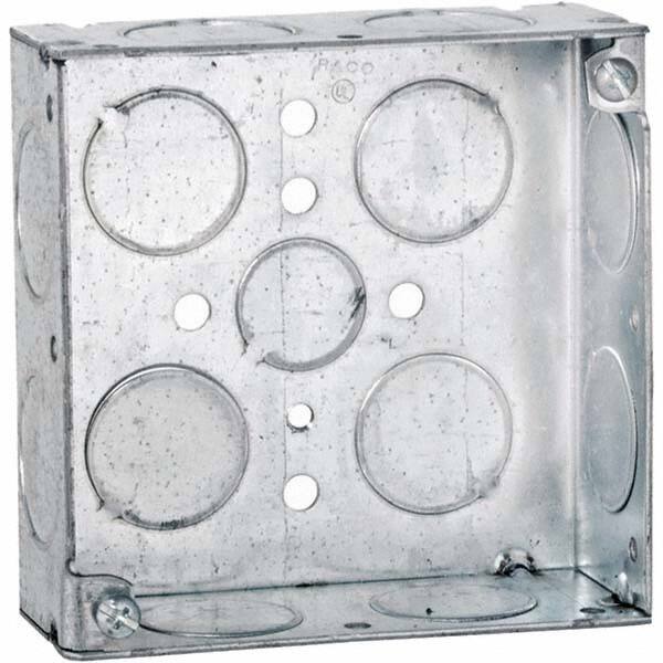 Hubbell-Raco - 4 x 4 x 1.563" Steel Square Device Box - Americas Industrial Supply