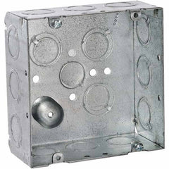 Hubbell-Raco - 4.69 x 4.688 x 2.188" Steel Square Device Box - Americas Industrial Supply