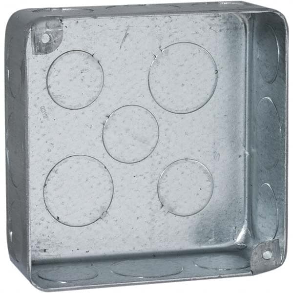 Hubbell-Raco - 4 x 4 x 1.563" Steel Square Junction Box - Americas Industrial Supply