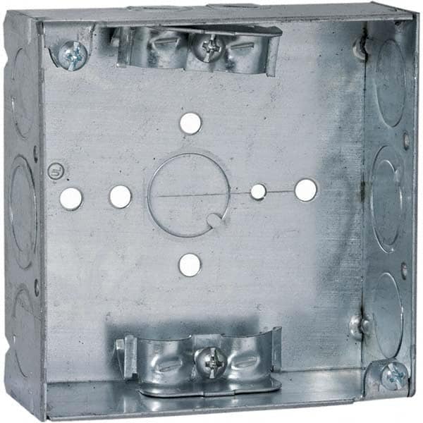 Hubbell-Raco - 4 x 4 x 1.563" Steel Square Device Box - Americas Industrial Supply