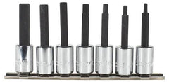 Proto - 7 Piece 3/8" Drive Inch Hex Bit Socket Set - 1/8 to 3/8" Hex - Americas Industrial Supply