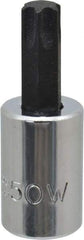 Proto - 3/8" Drive, T50 Torx Bit Socket - 1-31/32" OAL - Americas Industrial Supply