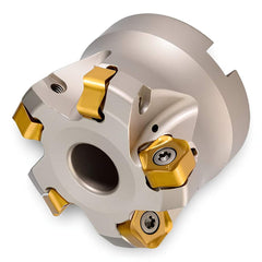 Indexable High-Feed Face Mills; Minimum Cutting Diameter: 2.3500 in; Maximum Cutting Diameter: 3.0000 in; Maximum Depth Of Cut: 0.1180 in; Arbor Hole Diameter (mm): 1.00; Compatible Insert Size Code: 1006; Maximum Ramping Angle: 1.2  ™; Series: DP6P; Cutt