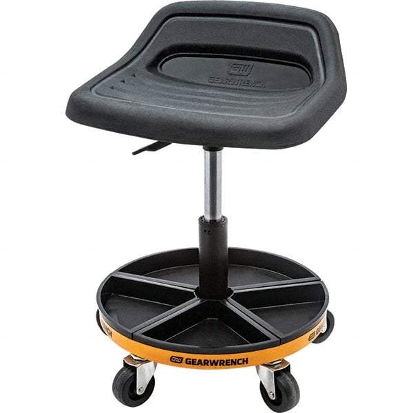 GearWrench - Swivel & Adjustable Stools Type: Tractor Seat Base Type: Mobile Wheel Base - Americas Industrial Supply