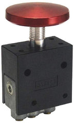 ARO/Ingersoll-Rand - 3 Way, Palm Button Valve - Spring Return, 7-1/2 CFM, 1.9 CV Rate - Americas Industrial Supply