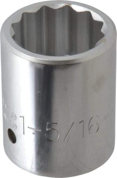 Proto - 1-5/16", 1" Drive, Standard Hand Socket - 12 Points, 2-21/32" OAL - Americas Industrial Supply