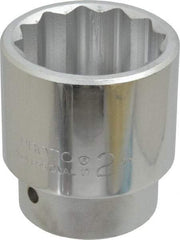 Proto - 2", 1" Drive, Standard Hand Socket - 12 Points, 3-7/16" OAL, Chrome Finish - Americas Industrial Supply