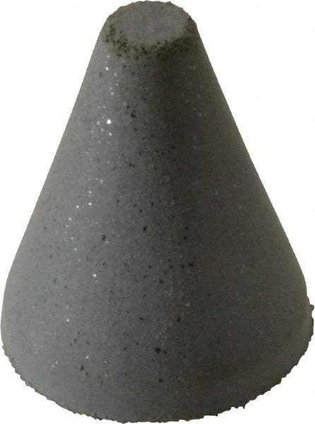 Cratex - 1" Max Diam x 1-1/4" Long, Taper, Rubberized Point - Coarse Grade, Silicon Carbide, 1/4" Arbor Hole, Unmounted - Americas Industrial Supply