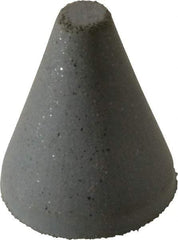 Cratex - 1" Max Diam x 1-1/4" Long, Taper, Rubberized Point - Coarse Grade, Silicon Carbide, 1/4" Arbor Hole, Unmounted - Americas Industrial Supply