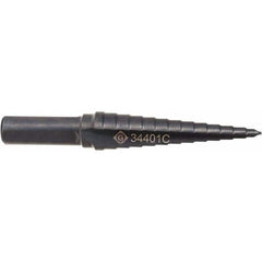 Greenlee - 13 Hole Sizes, 1/8 to 1/2" Hole Diam Cobalt Step Drill Bit - Americas Industrial Supply