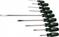 SK - 9 Piece Phillips & Slotted Screwdriver Set - Bit Sizes: Philips #0 to #2 - Americas Industrial Supply