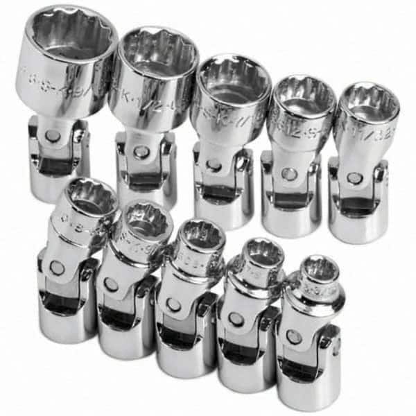 SK - 1/4" Drive Standard Socket Set - 3/16 to 9/16", Inch Measurement Standard - Americas Industrial Supply