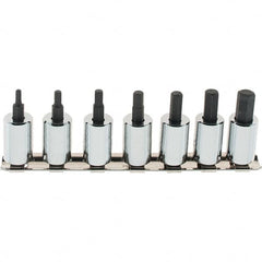 SK - 7 Piece 3/8" Drive Inch Hex Bit Socket Set - 1/8 to 3/8" Hex - Americas Industrial Supply