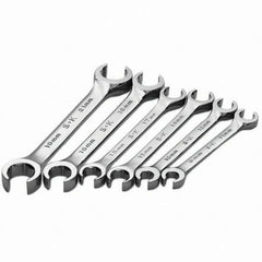 SK - 6 Piece, Flare Nut Wrench Set - Metric System of Measurement, Chrome Finish - Americas Industrial Supply