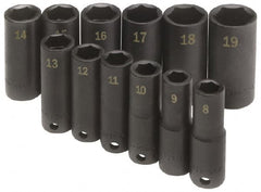 SK - 8 Piece 3/8" Drive Deep Well Impact Socket Set - Americas Industrial Supply