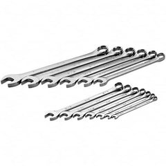 SK - 13 Piece, 1/4 to 1", Combination Wrench Set - Inch System of Measurement, Chrome Finish - Americas Industrial Supply