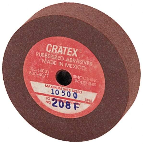 Cratex - 2" Diam x 1/4" Hole x 1/2" Thick, Surface Grinding Wheel - Silicon Carbide, Fine Grade, 10,500 Max RPM, Rubber Bond, No Recess - Americas Industrial Supply
