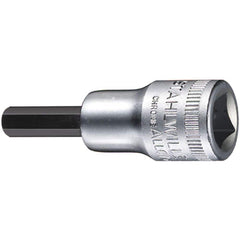 Hand Hex & Torx Bit Sockets; Socket Type: Hex Bit Socket; Hex Size (Inch): 1/4 in; Bit Length: 20 mm; Insulated: No; Tether Style: Not Tether Capable; Material: Chrome Alloy Steel; Finish: Chrome-Plated; Overall Length (Decimal Inch): 2.0500; Non-sparking