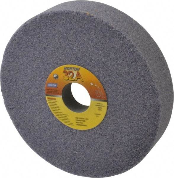 Norton - 7" Diam x 1-1/4" Hole x 1-1/2" Thick, I Hardness, 46 Grit Surface Grinding Wheel - Aluminum Oxide, Type 5, Coarse Grade, 3,600 Max RPM, Vitrified Bond, One-Side Recess - Americas Industrial Supply