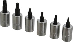 Proto - 6 Piece 3/8" Drive Torx Bit Socket Set - T15 to T40 Torx - Americas Industrial Supply