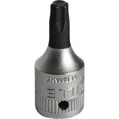 Hand Hex & Torx Bit Sockets; Socket Type: Torx Bit Socket; Drive Size (Fractional Inch): 1/4; Hex Size (mm): 0.000; Torx Size: T27; Bit Length (mm): 16.00; Insulated: No; Tether Style: Not Tether Capable; Material: Chrome Alloy Steel; Finish: Chrome-Plate