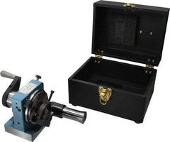 Harig - 5C Compatible, 24 Increment, Horizontal Combination V-Block & Collet Indexer - 3" High Center, 1" Max Collet Capacity, 4" Wide x 3-1/2" Deep Base, 5-5/8" Overall Height, Manual & Motorized Operation - Americas Industrial Supply