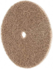 3M - 6" Medium Grade Deburring Disc - 1/2" Center Hole, Arbor Connection, Tan, 4,000 Max RPM - Americas Industrial Supply