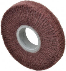 3M - 6" Diam Aluminum Oxide Finishing Flap Wheel - 2" Hole, 1" Wide, Density 5, Nonwoven, Fine Grade, 3,400 Max RPM - Americas Industrial Supply