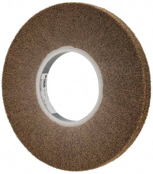 3M - 12" Diam Aluminum Oxide Cutting, Polishing Flap Wheel - 5" Hole, 1" Wide, Density 7, Nonwoven, Medium Grade, 2,700 Max RPM - Americas Industrial Supply