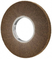 3M - 12" Diam Aluminum Oxide Cutting, Polishing Flap Wheel - 5" Hole, 1" Wide, Density 7, Nonwoven, Medium Grade, 2,700 Max RPM - Americas Industrial Supply