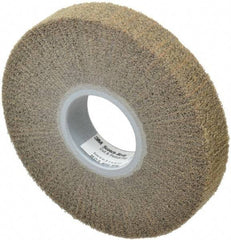 3M - 6" Diam Aluminum Oxide Cutting, Polishing Flap Wheel - 2" Hole, 1" Wide, Density 7, Nonwoven, Medium Grade, 4,000 Max RPM - Americas Industrial Supply