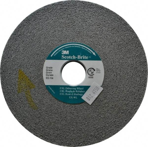 3M - 6" Diam, 2" Face Width, 1" Center Hole, Fine Grade, Silicon Carbide Deburring Wheel - Convolute, Hard Density 9 Grade, 6,000 RPM - Americas Industrial Supply