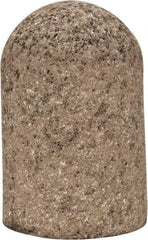 Norton - Type 18R, 2" Max Diam, 3" Head Thickness, 24 Grit Round Tip Plug - Aluminum Oxide, Very Coarse Grade, 5/8-11 Shank Thread - Americas Industrial Supply
