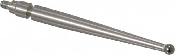 Mitutoyo - 2mm Ball Diam, Carbide, Ball Test Indicator Contact Point - 1.2" Contact Point Length, Use with Mitutoyo 513 Series Dial Test Indicators - Americas Industrial Supply