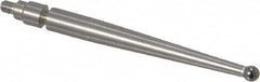 Mitutoyo - 2mm Ball Diam, Carbide, Ball Test Indicator Contact Point - 1.2" Contact Point Length, Use with Mitutoyo 513 Series Dial Test Indicators - Americas Industrial Supply