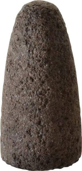 Norton - Type 16, 1-1/2" Max Diam, 3" Head Thickness, 24 Grit Cone - Aluminum Oxide, Very Coarse Grade, 5/8-11 Shank Thread - Americas Industrial Supply