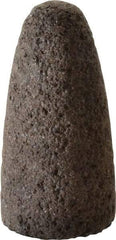 Norton - Type 16, 1-1/2" Max Diam, 3" Head Thickness, 24 Grit Cone - Aluminum Oxide, Very Coarse Grade, 5/8-11 Shank Thread - Americas Industrial Supply