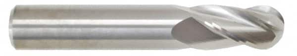 M.A. Ford - 3/4" Diam, 1-1/2" LOC, 4 Flute Solid Carbide Ball End Mill - Uncoated, Single End, 4" OAL, 3/4" Shank Diam, Spiral Flute - Americas Industrial Supply