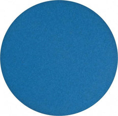 Norton - 16" Diam, 50 Grit Zirconia Alumina Adhesive PSA Disc - Coarse Grade, Blue, Y Weighted Backing, Flexible - Americas Industrial Supply