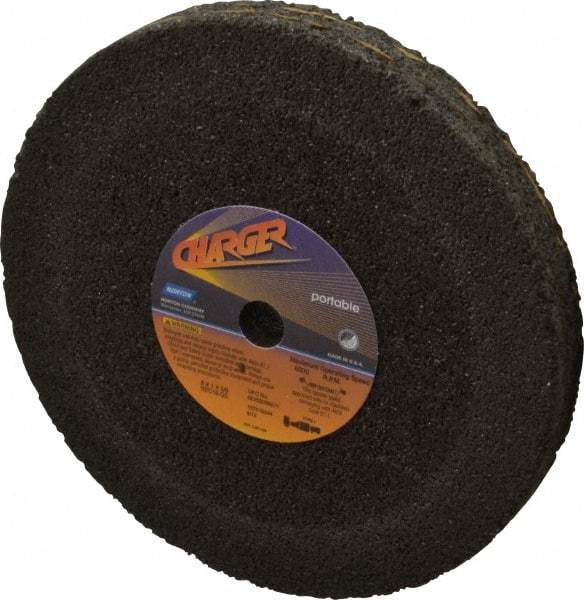 Norton - 8" Diam x 5/8" Hole x 1" Thick, Q Hardness, 16 Grit Surface Grinding Wheel - Zirconia Alumina/Silicon Carbide Blend, Type 1, Very Coarse Grade, 6,000 Max RPM, No Recess - Americas Industrial Supply